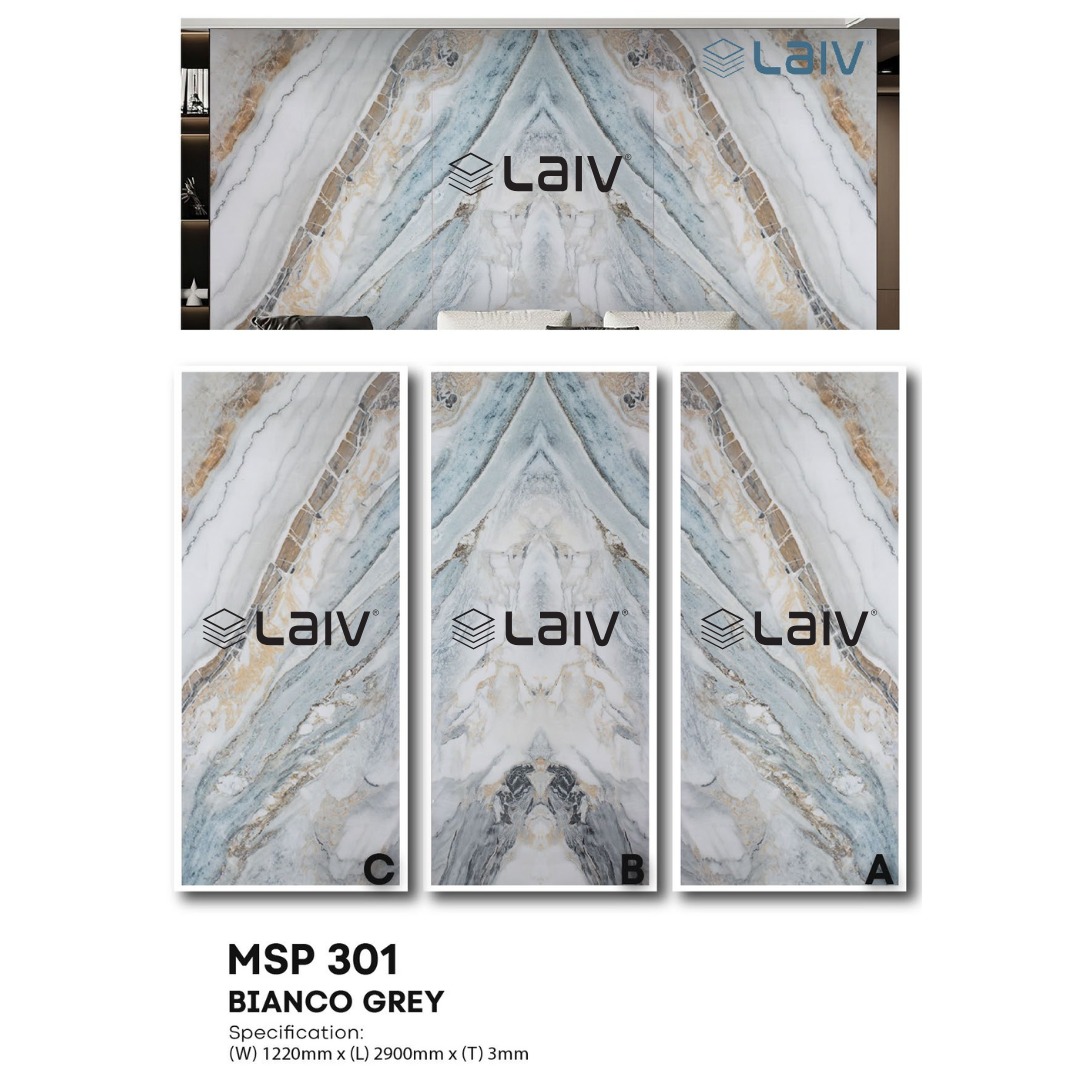 Laiv Marmer PVC A-B Premium Motif Nyambung - Image 4