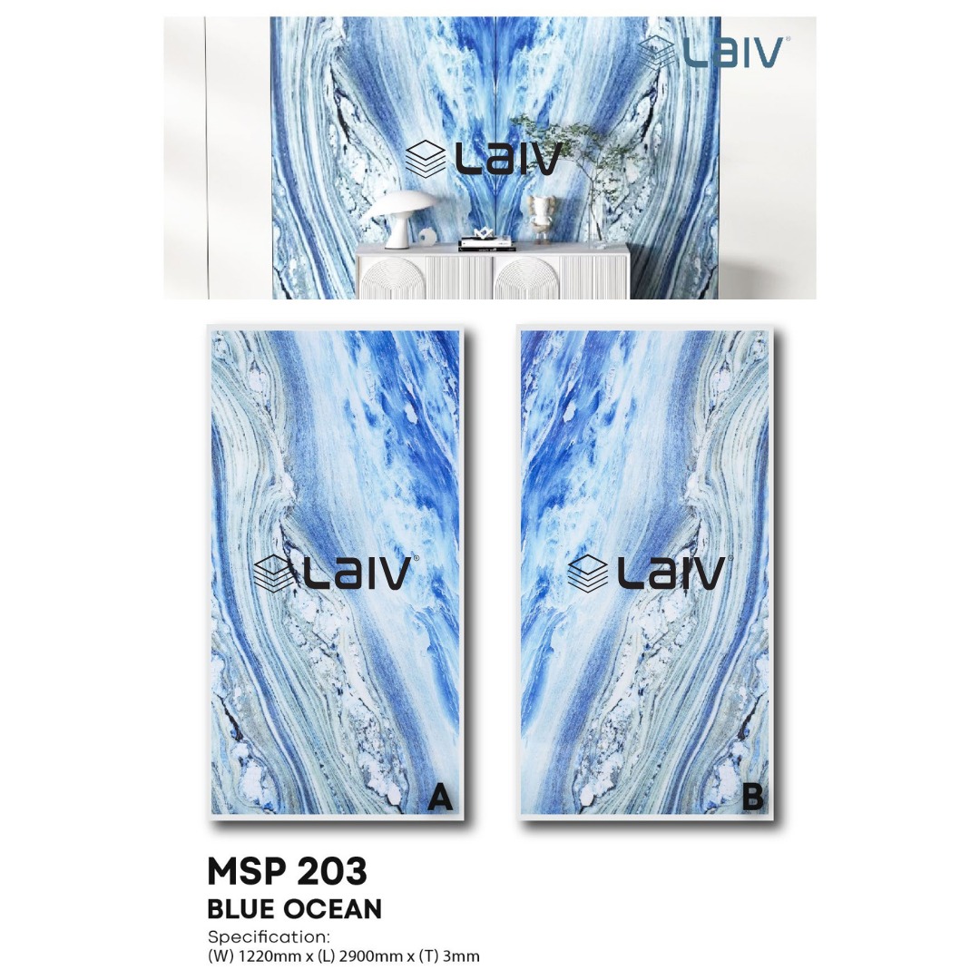 Laiv Marmer PVC A-B Premium Motif Nyambung - Image 3
