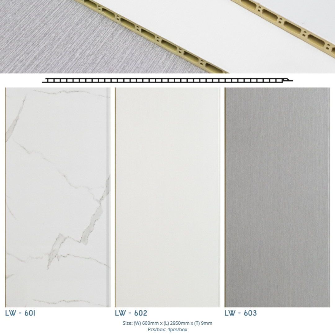 Wallboard WPC Laiv 60cm wood marble metal series