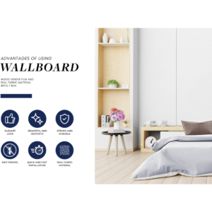Wallboard Arthawall 40cm wood & fabric series